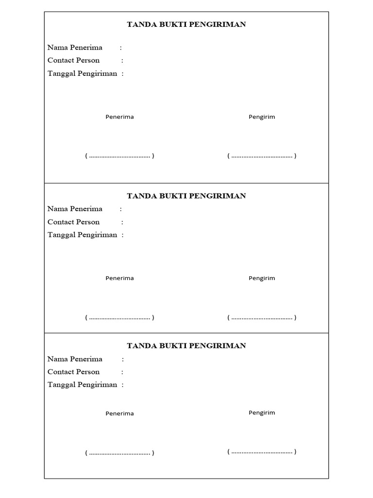 Tanda Bukti Penerimaan | PDF