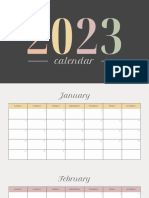 Colorful Modern Simple 2023 Calendar