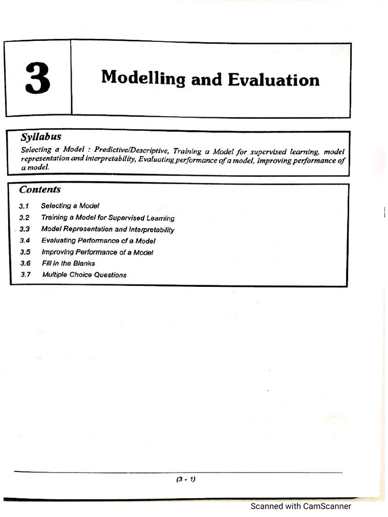 Ml Unit Ii Modelling Notes Pdf