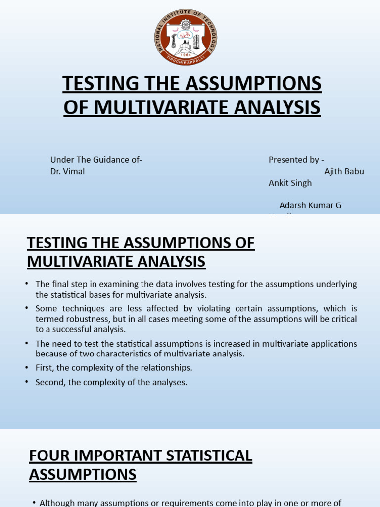Group 1 Testing Assumptions | PDF | Errors And Residuals | Regression ...