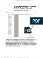 Wacker Neuson Reversible Vibratory Plates Dpu 4045 Repair Manuals