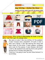 Vocabulary - Reading & Writing - Clothes - Beginner Adults