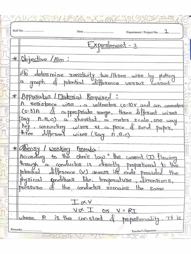 Physics Experiment Class 12 | PDF