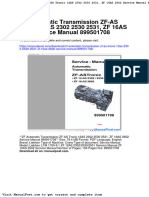 ZF Automatic Transmission ZF As Tronic 12as 2302 2530 2531 ZF 16as 2602 Service Manual 899501708