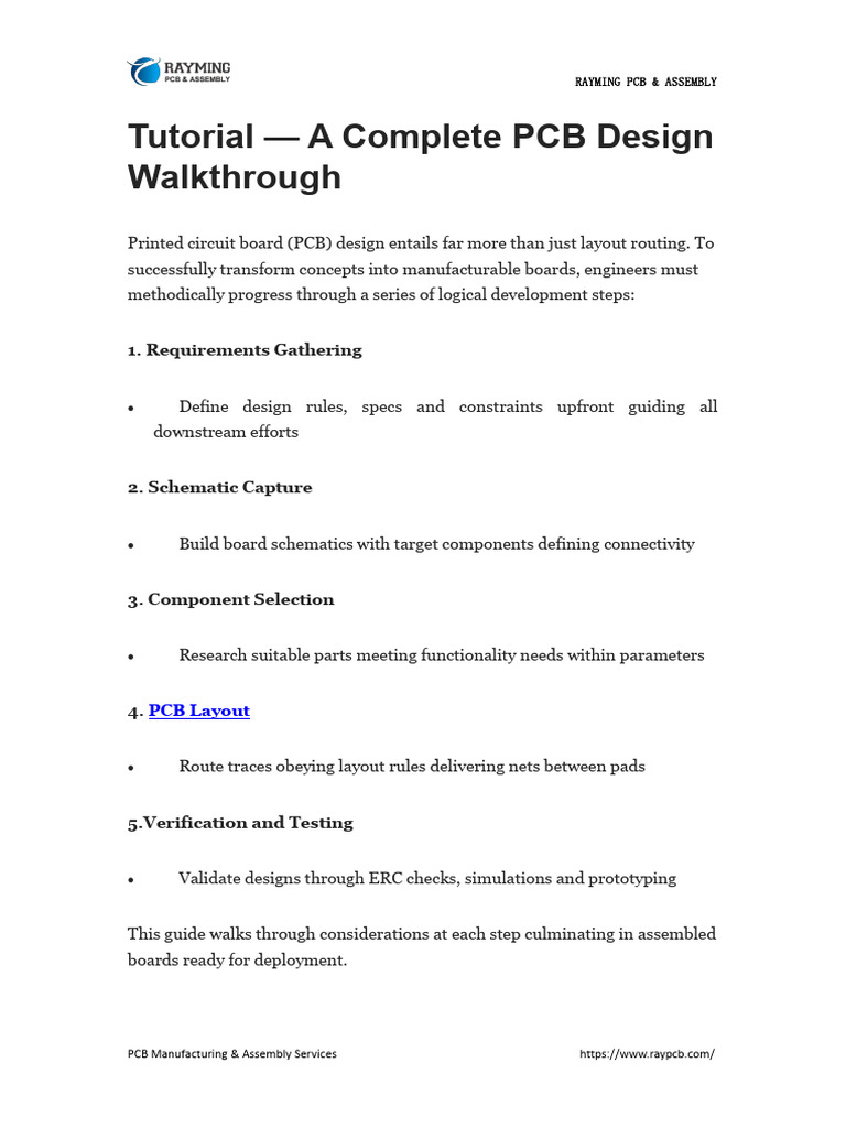 Complete PCB Design Walkthrough Guide | PDF | Printed Circuit Board ...