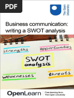 Business Communication Writing A SWOT Analysis (The Open University)