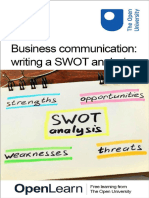Business Communication Writing A SWOT Analysis (The Open University)