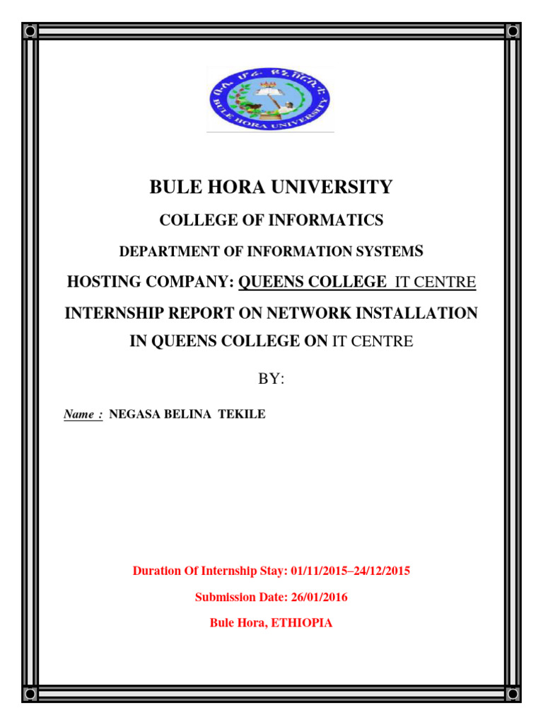 Internship Report on Network Installation | PDF | Computer Network ...