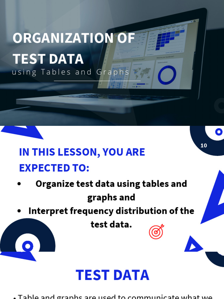 Organization of Test Data With Tables and Graphs PDF