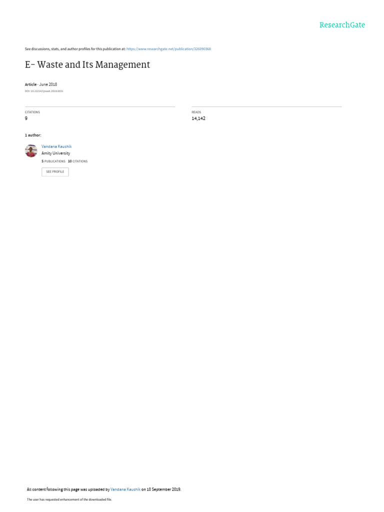 EWaste and Its Management PDF Electronic Waste Waste