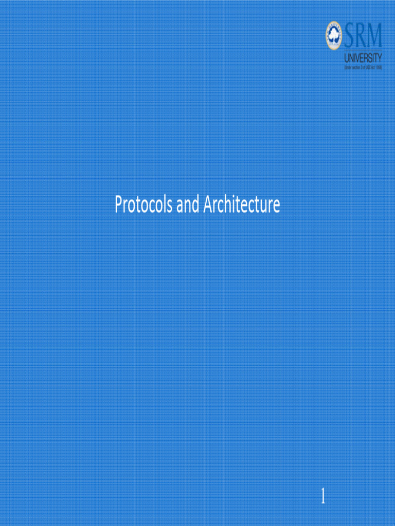 Protocols and Architecture | PDF