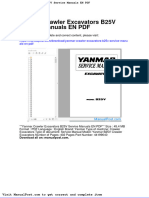 Yanmar Crawler Excavators b25v Service Manuals en PDF