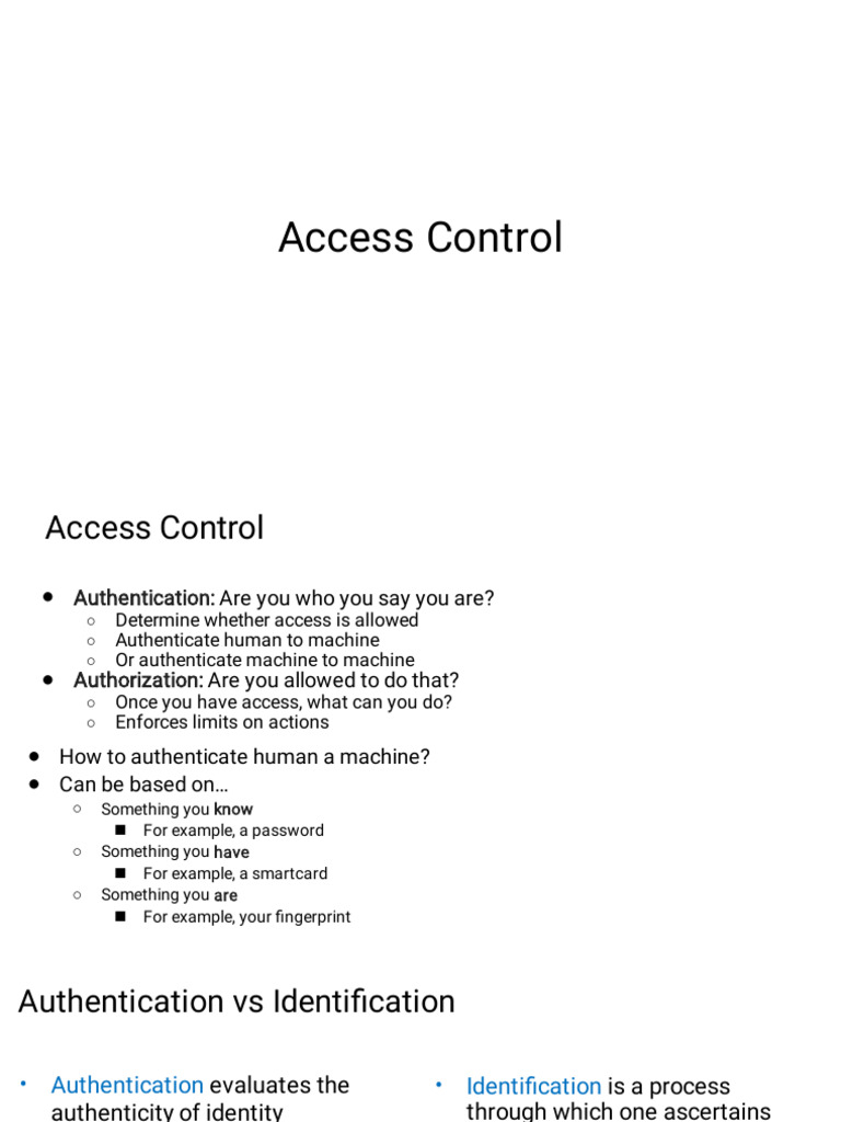 L5 Access Control | PDF