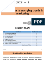 Unit - 4 (Introduction To Emerging Trends in Marketing)