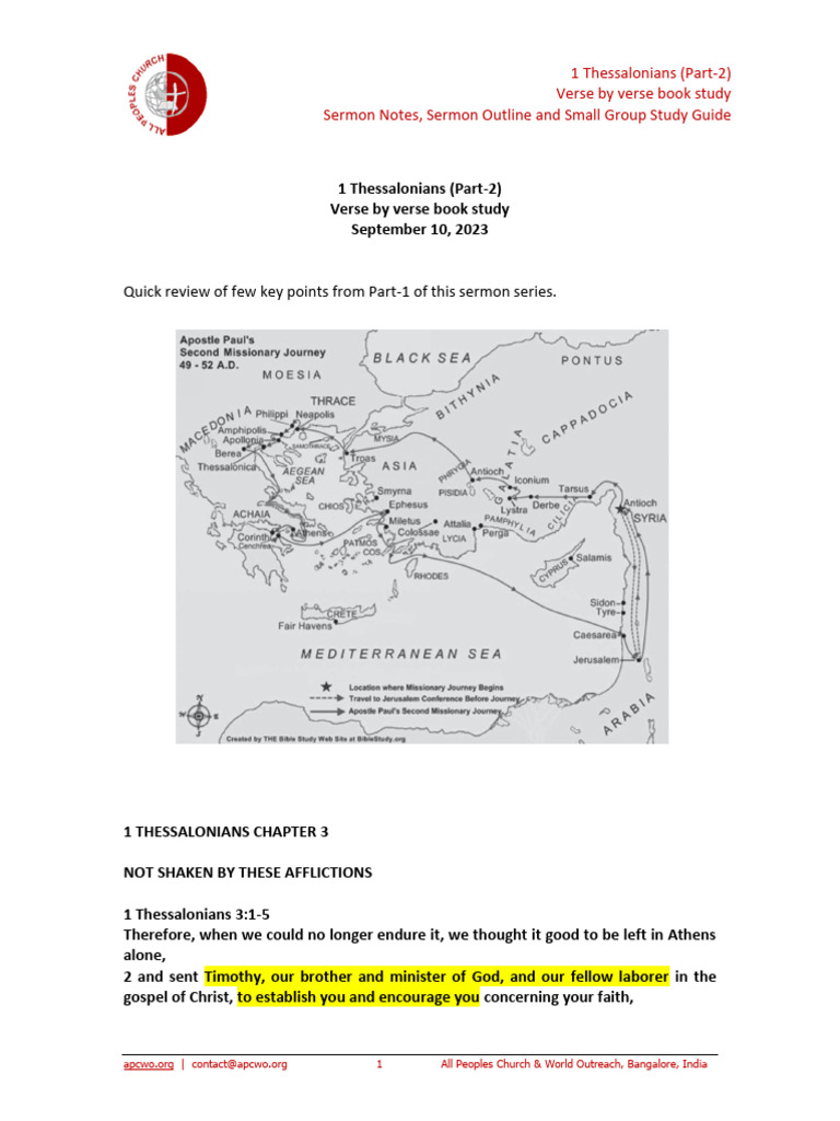 1 Thessalonians Part 2 Ps Ashish Raichur Download Free Pdf Paul The