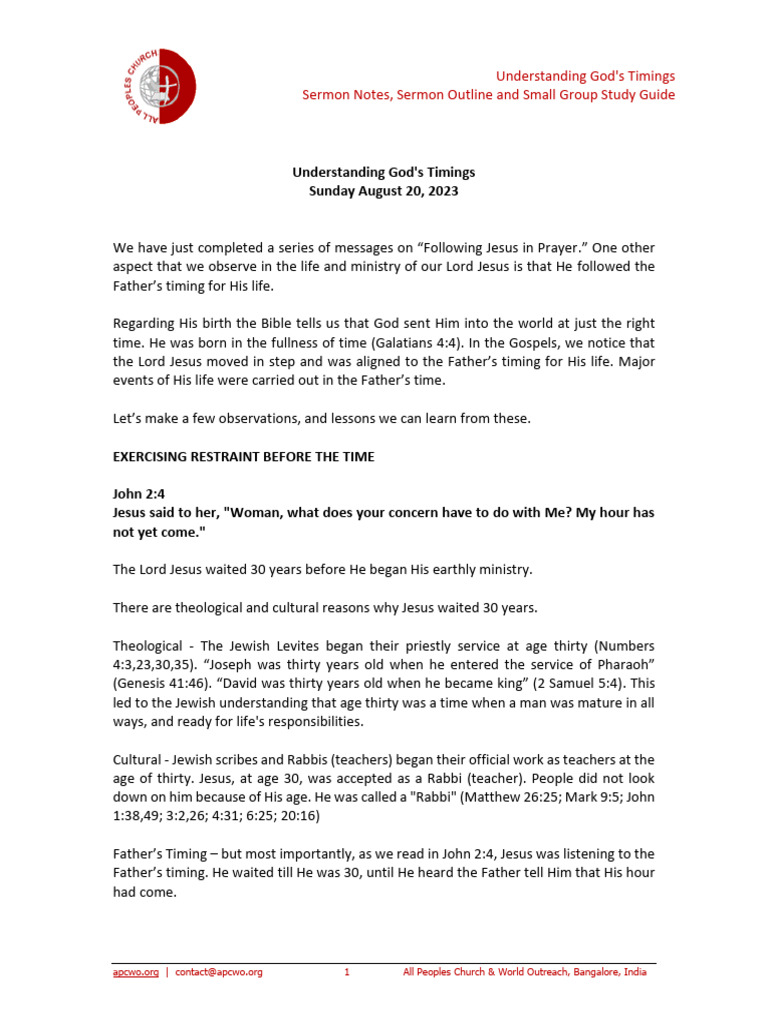 Understanding Gods Timings Ps Ashish Raichur Pdf