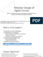 Introduction of Levels of Integration and Modular Circuit Design For Arithmetical and Logical Operations