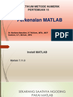 Pertemuan 13.2. Perkenalan MATLAB