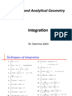Calculus and Analytical Geometry - Integration