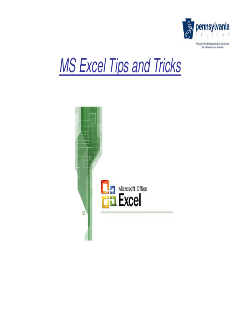 24 Excel Tips and Tricks | PDF