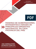 Diciembre 2023 - Ranking CB de Gobernadores, Intendentes e Imagen de Dirigentes Nacionales Provincia Por Provincia