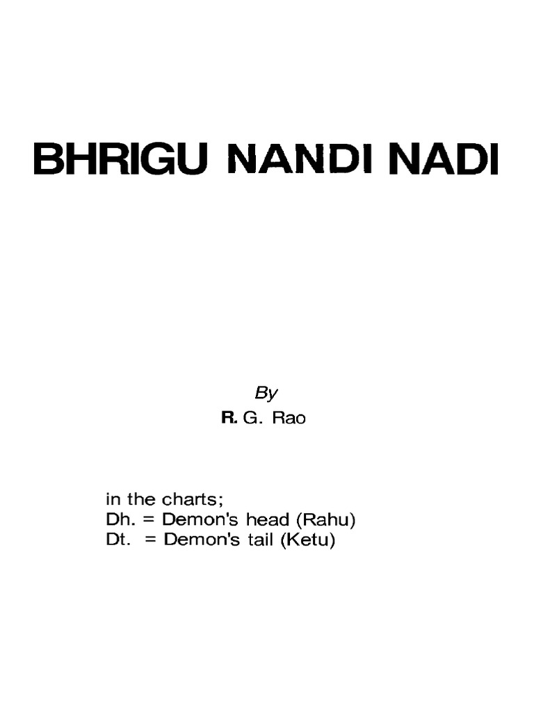 Bhrigu Nandi Nadi_RG Rao.pdf | PDF | Planets In Astrology | Astrology