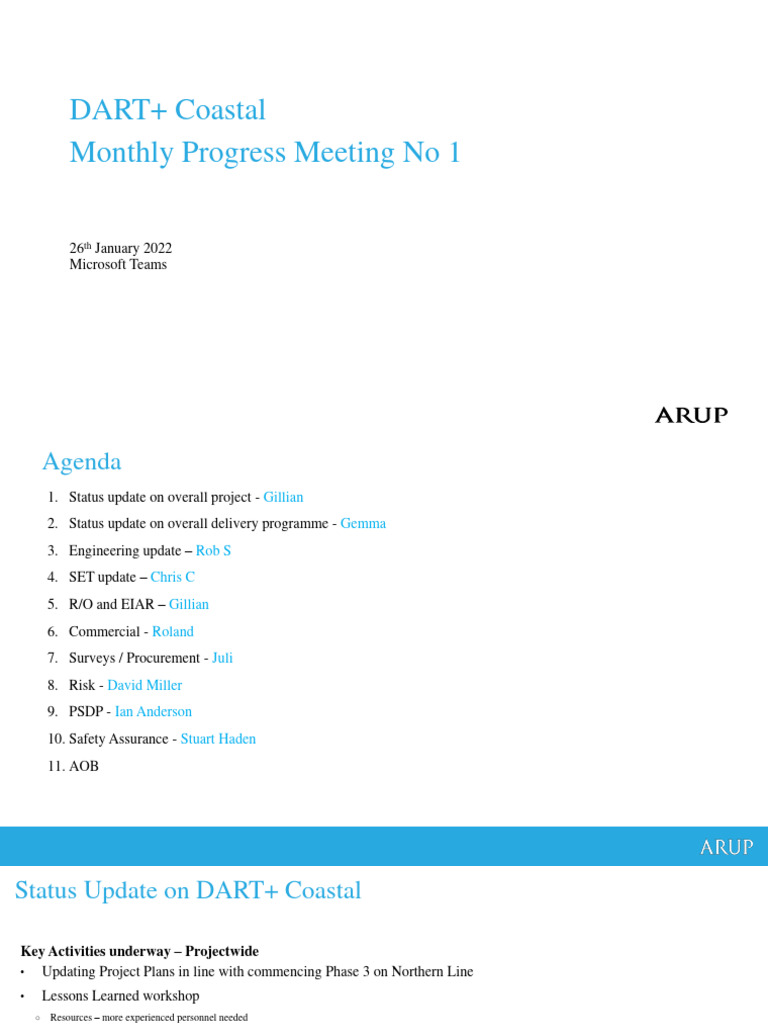 Dart+ Coastal Project Progress Meeting 26.01.2022 | PDF