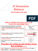 Shell Balance Flow Thro Circular Pipes