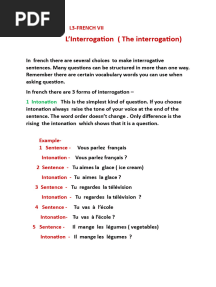 L3-FRENCH VII L'Interrogation