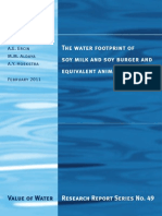 The Water Footprint of Soy Milk and Soy Burger and Equivalent Animal Products