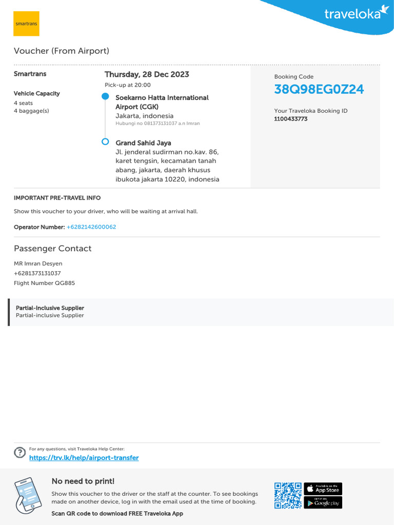 Shuttle Airport Transport Away E-Ticket-1100433773-0 | PDF | Fee | Airport