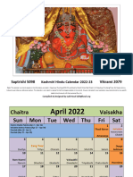 Kashmiri Hindu Calendar 2022-23