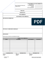 Levantamiento de Procedimeinto