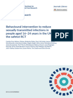 Behavioural Intervention To Reduce Sexually Transmitted Infections in People Aged 16-24 Years in The UK: The Safetxt RCT