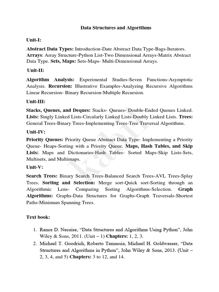 Data Structures and Algorithms | PDF