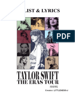 Taylor Swift The Eras Tour Setlist&Lyric by LITTLENESSJ 7.14
