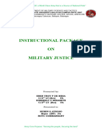 Instructional Package in Military Justice