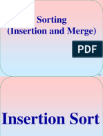 6 Sorting (Insertion, Merge)