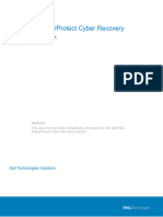 Cyber Recovery Simple Support Matrix