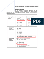 Data Gathering Instrument For Trainee