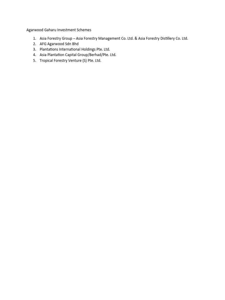 Agarwood Gaharu Investment Schemes PDF