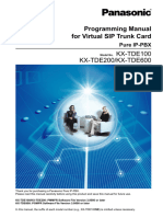 Programming Manual For SIP - TDE Panasonic