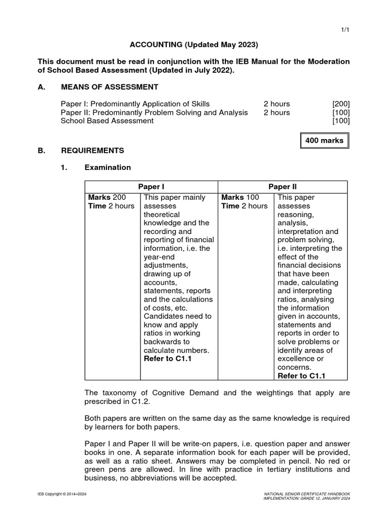 ACCOUNTING SAGs 2024 (Updated May 2023) | PDF