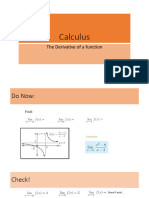 Introduction To Derivatives Rules of Differeniation