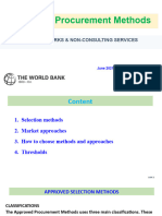 Approved Procurment Methods - City Level