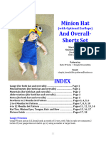 Minion Hat and Overall Shorts Set