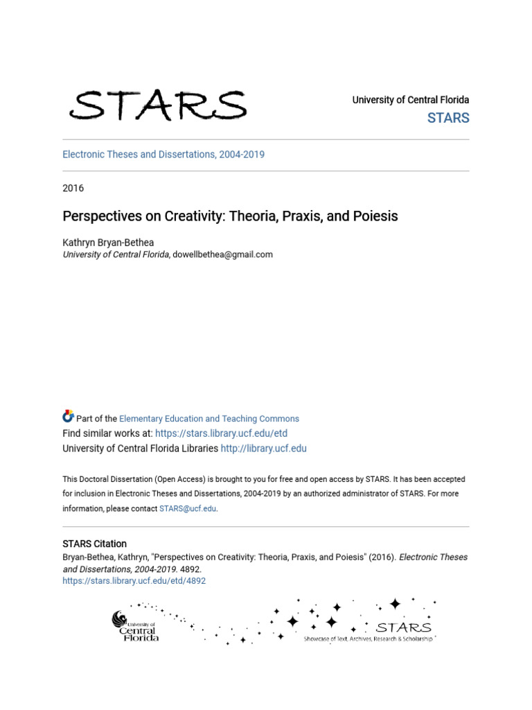 Perspectives on Creativity in Education | PDF | Creativity | Self ...
