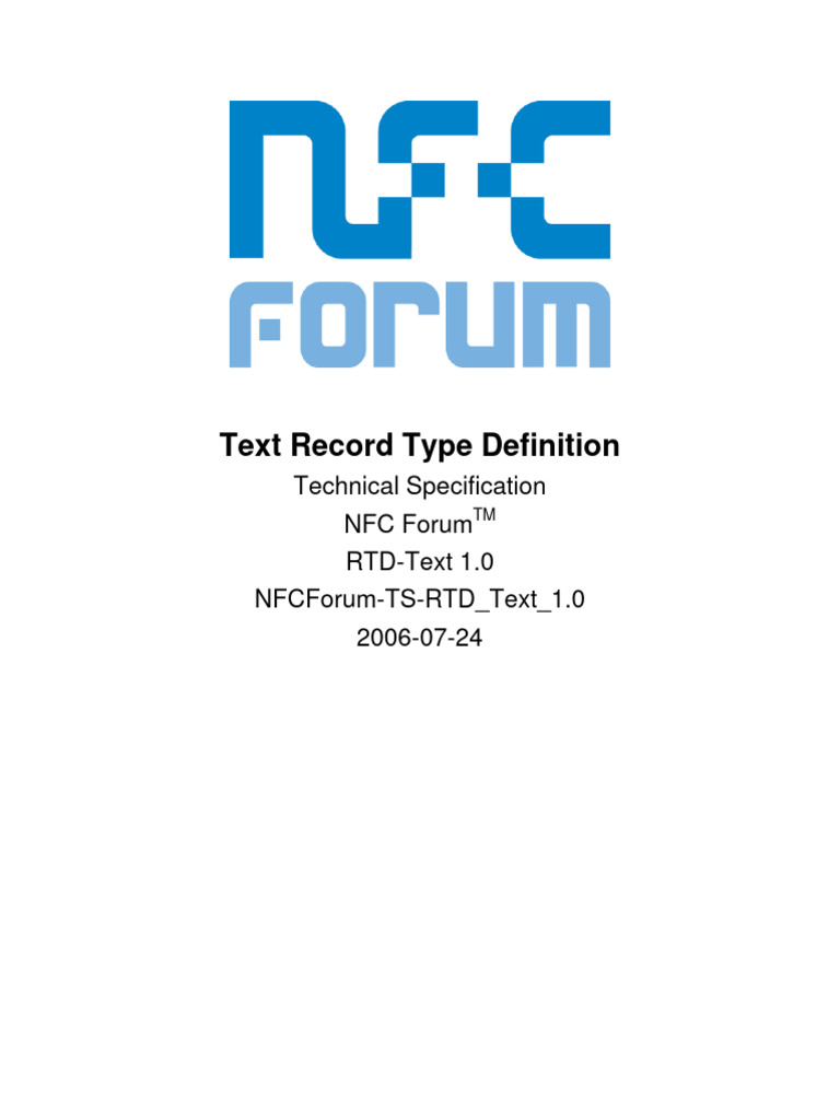 Nfc text record type definition technical specification pdf license