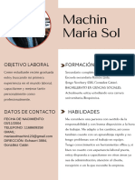 Machin María Sol: Objetivo Laboral Formación Académida