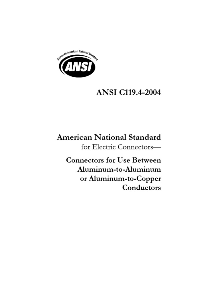 ANSI_NEMA_C119_4_2004_Electric_Connectors PDF Electrical Connector Electrical Conductor